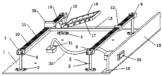 Translation turnover device for vehicle-mounted GPS positioner