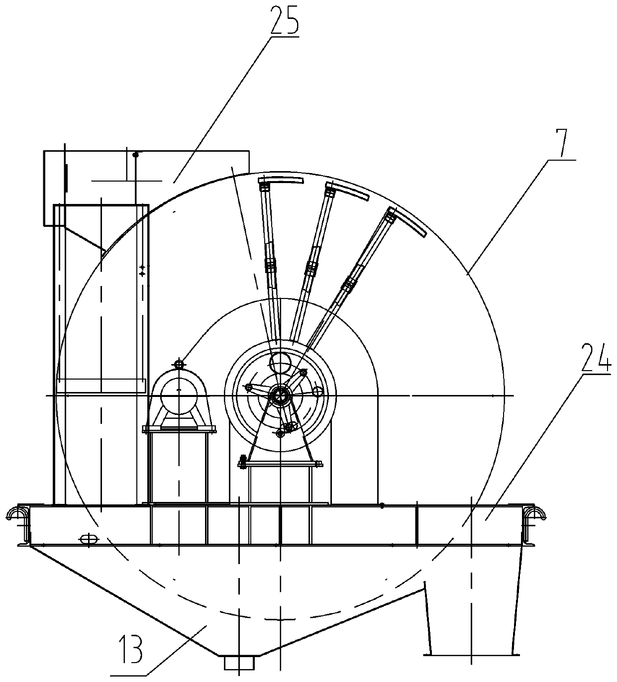 Box type multi-size-fraction external filtering type vacuum dehydrator