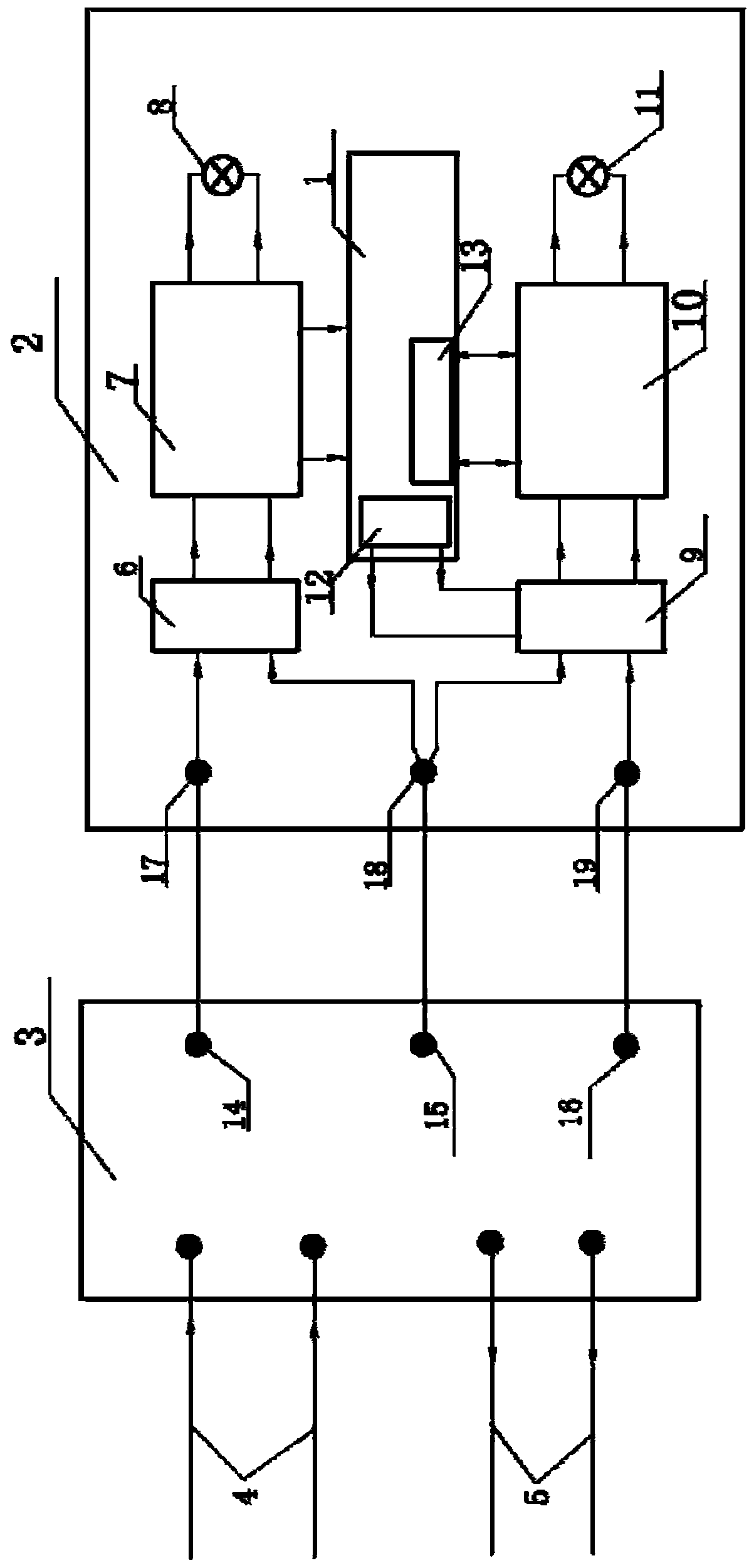 Internal secondary filament LED light emitting chip in railway point type double-filament LED signal lighting device and cold filament check circuit of control circuit