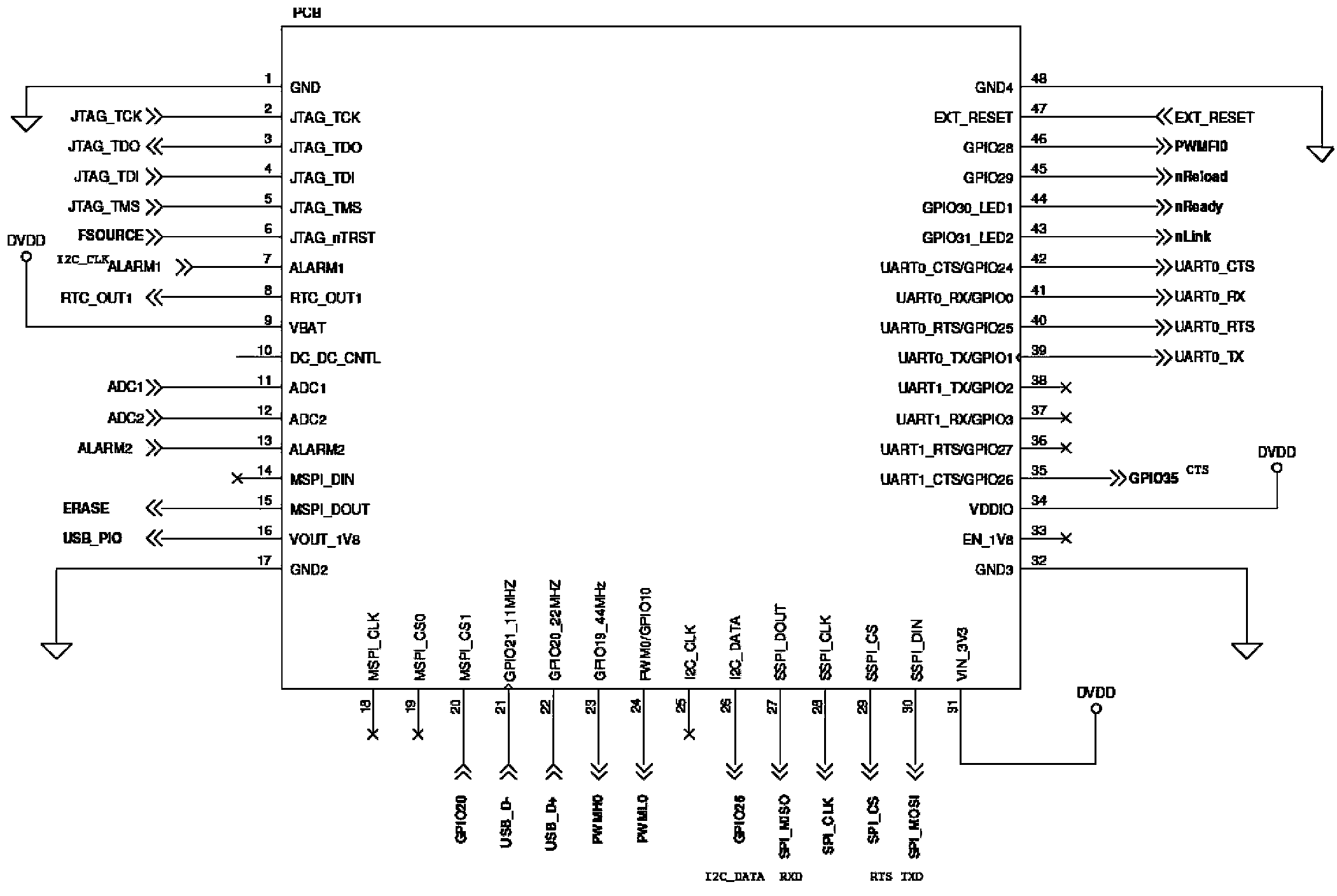 Low-power-consumption embedded type WIFI module