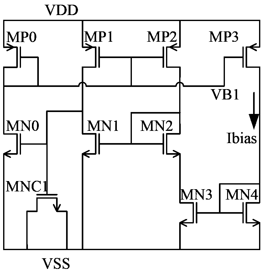 Low power consumption non-resistor full CMOS voltage reference circuit