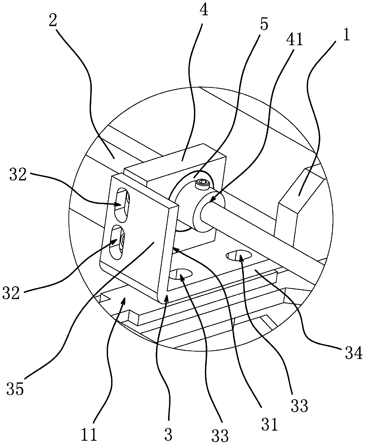 Transmission shaft support structure of sewing machine