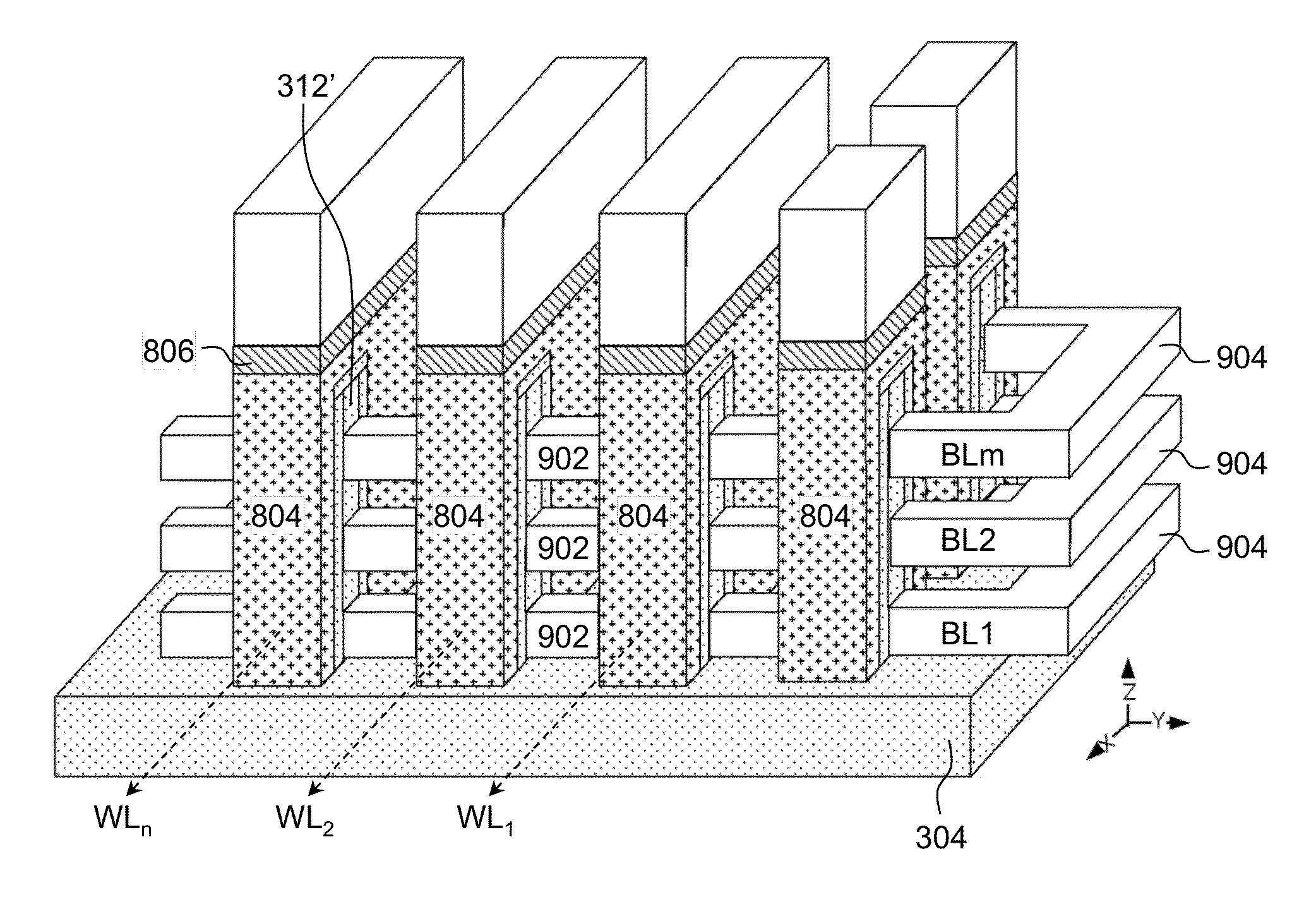 Semiconductor device including. multi-layer structure