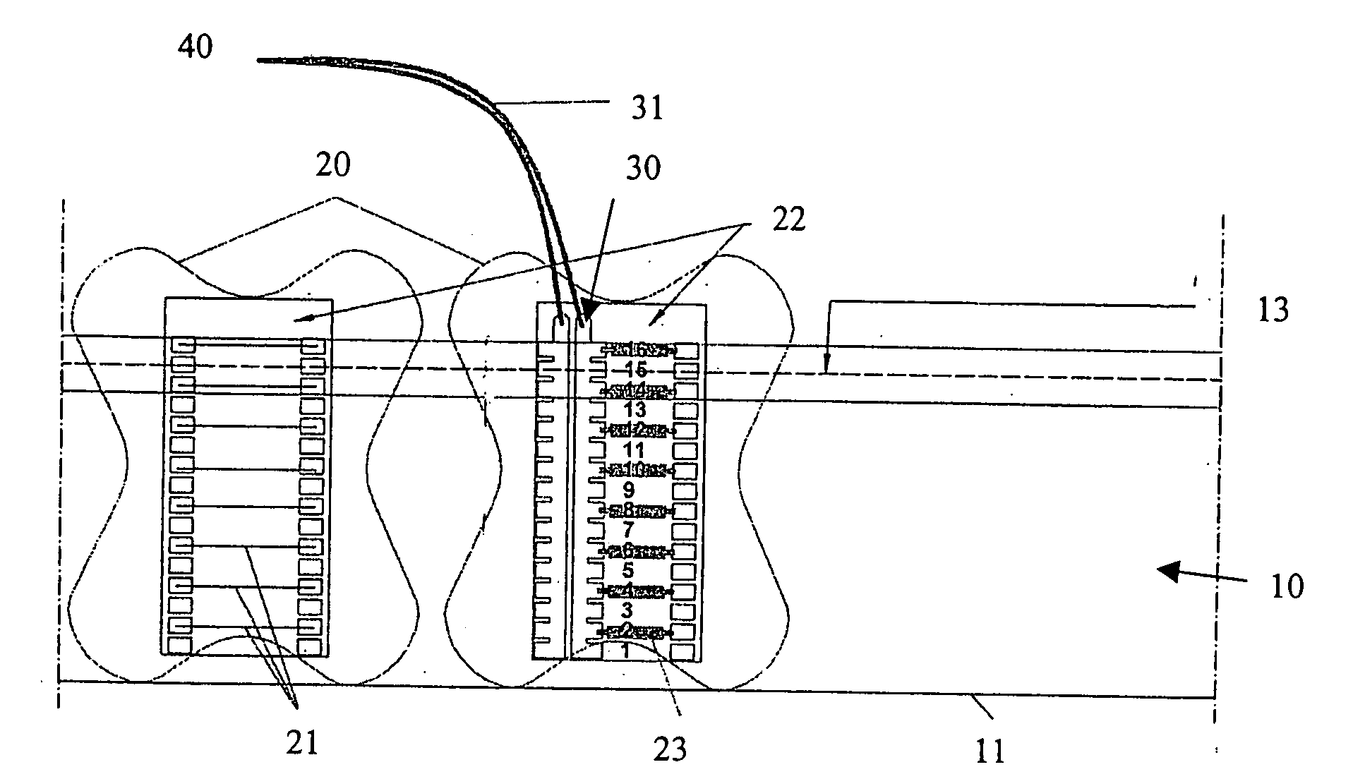 Device for detecting the state of steel-reinforced concrete construction parts