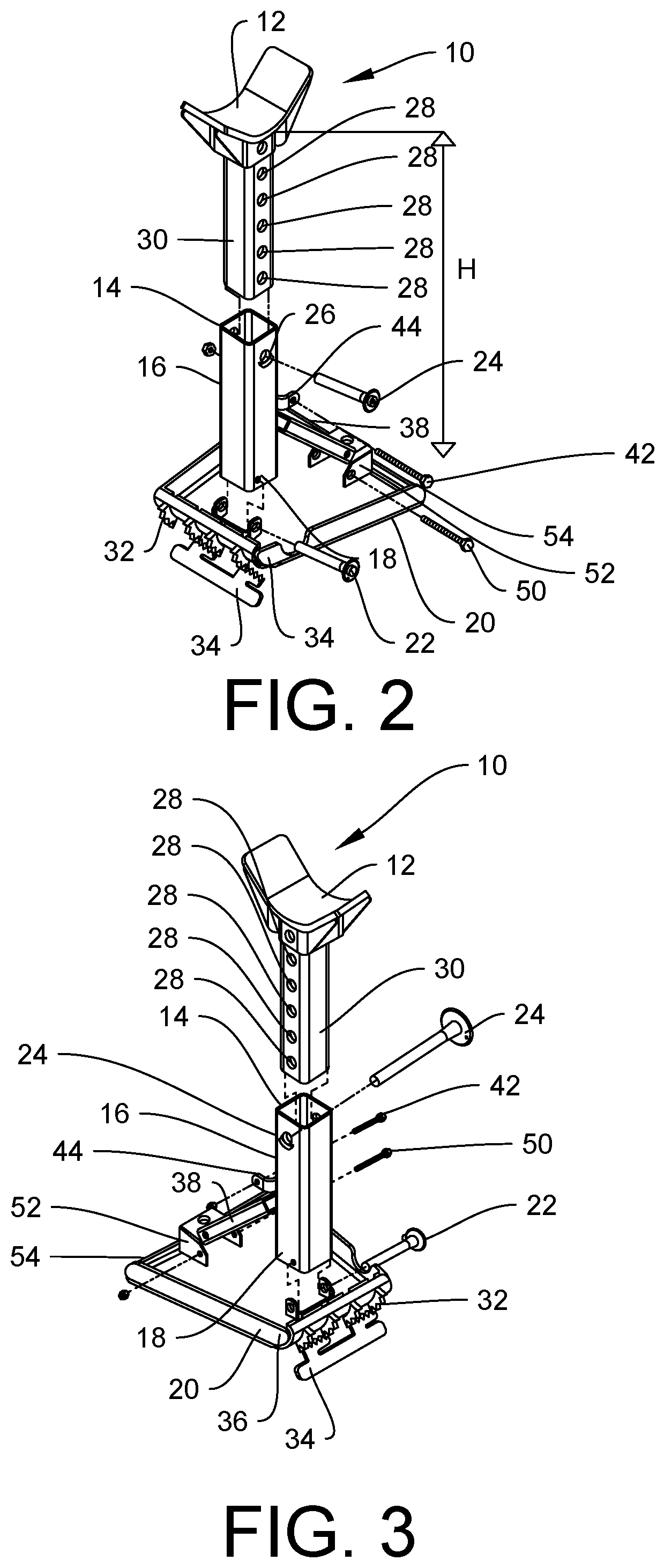 Collapsing jack stand