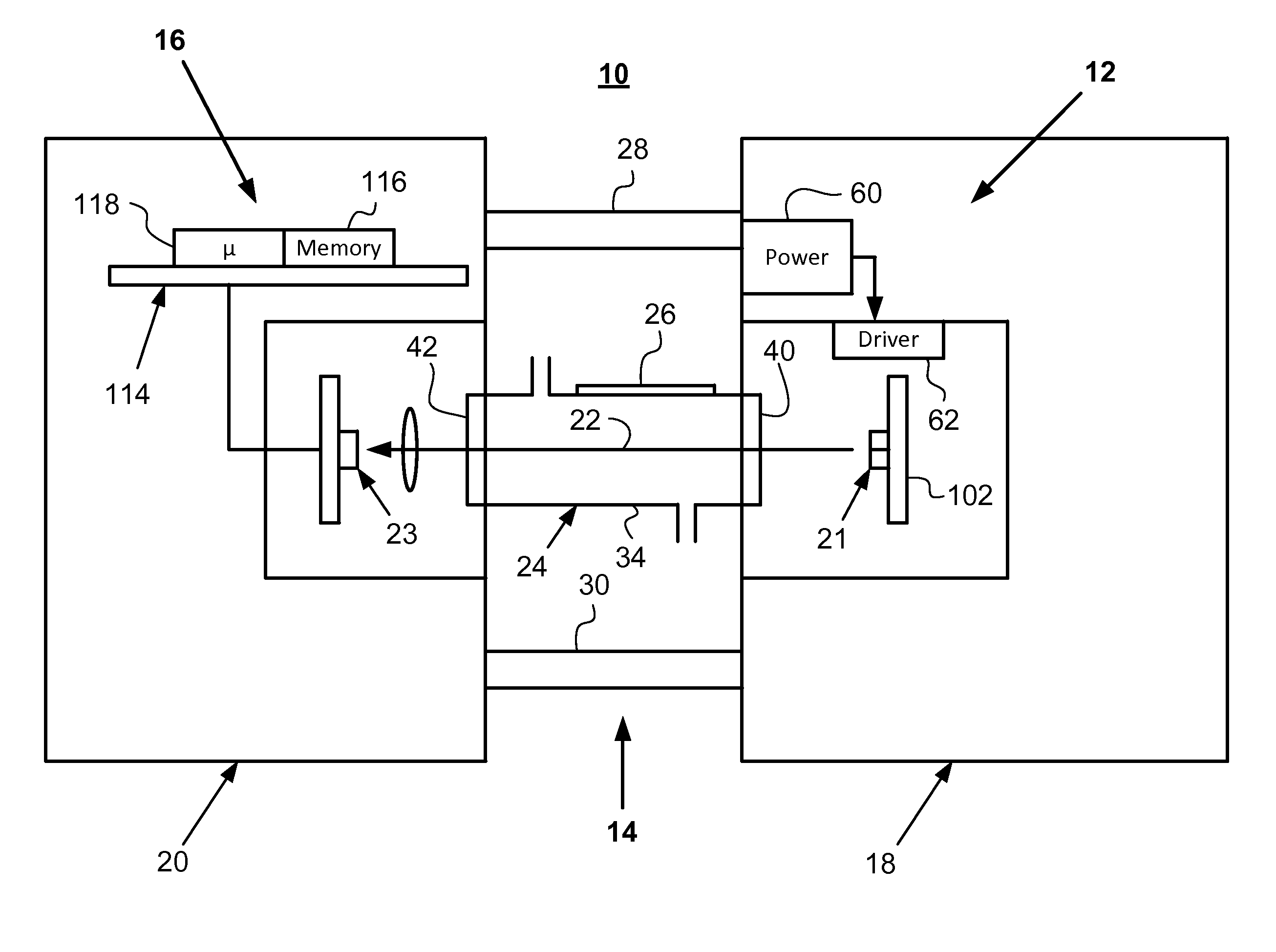 Photometer with LED light source