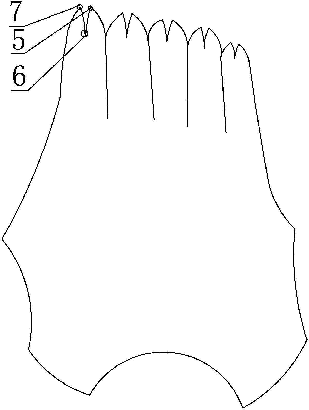 Five-toe shoe and making method thereof