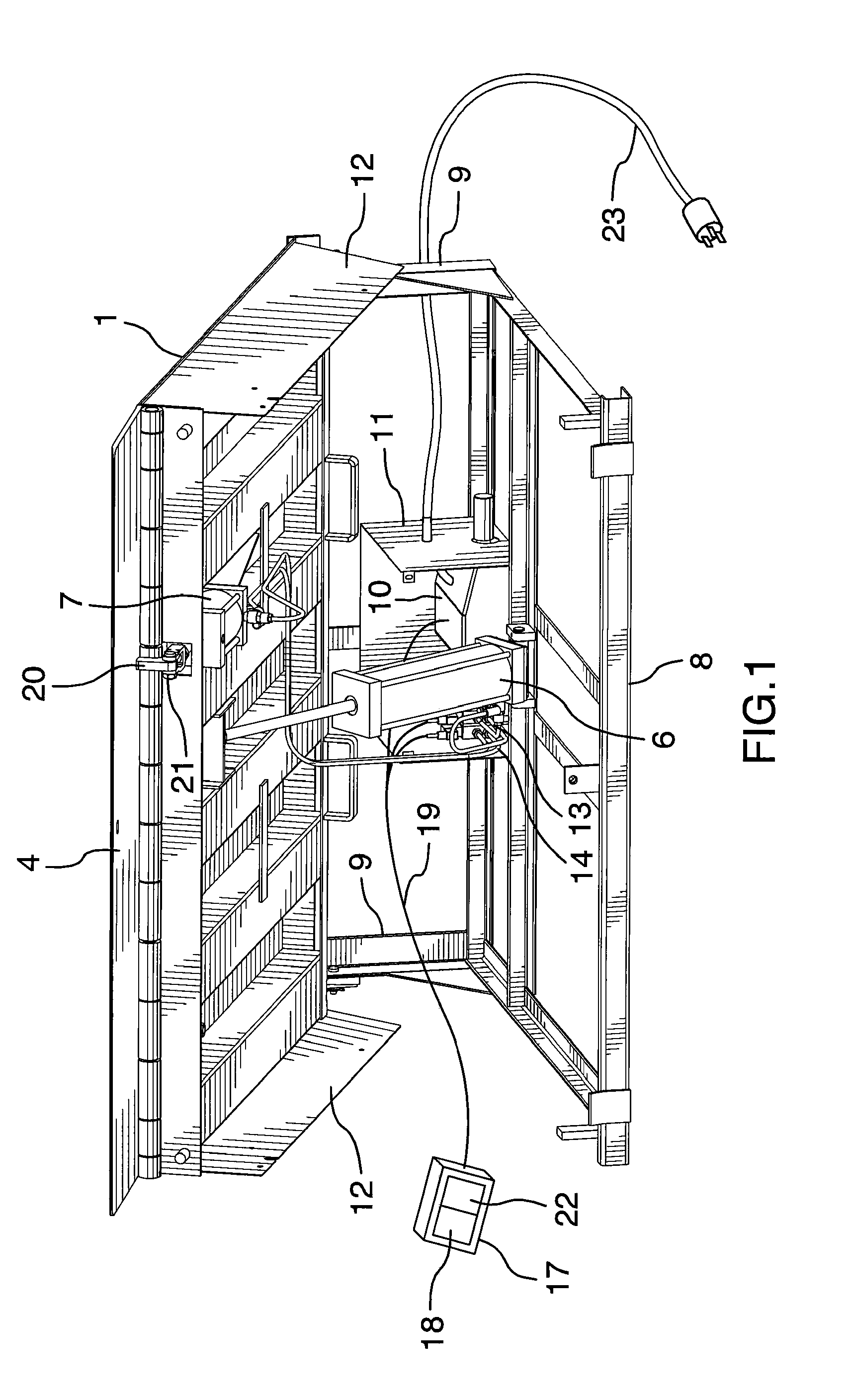 Dock leveler for loading dock with integral on-demand compressor and pneumatic actuator