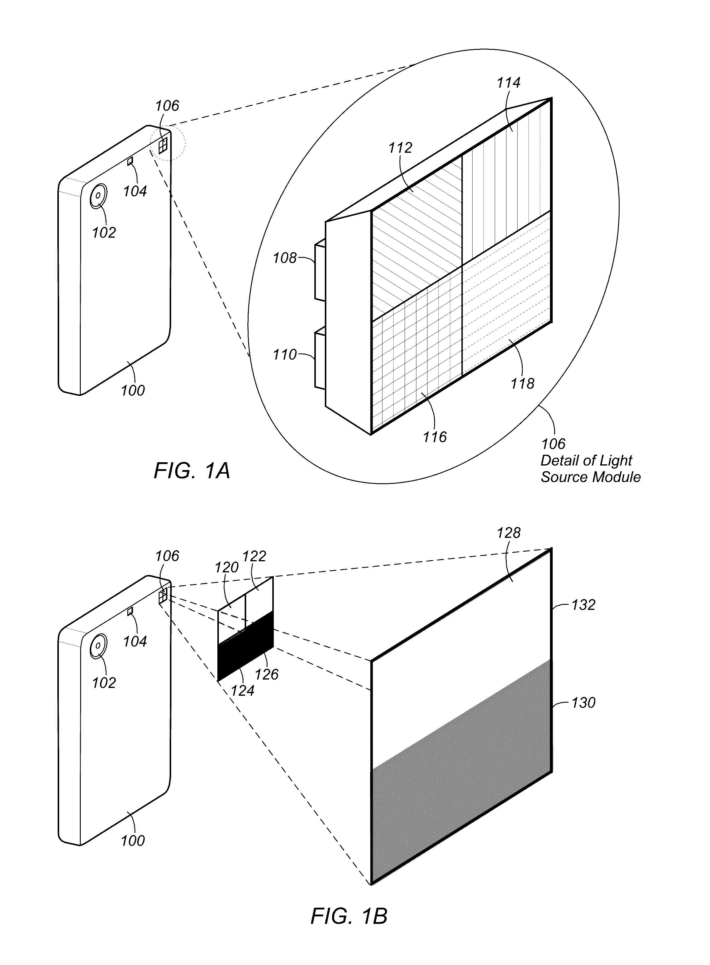 Light source module with adjustable diffusion