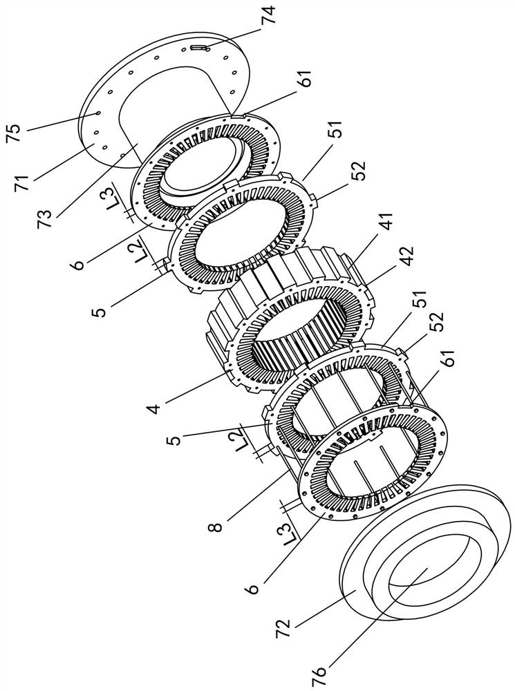 Manufacturing method of stator of oil-cooled motor