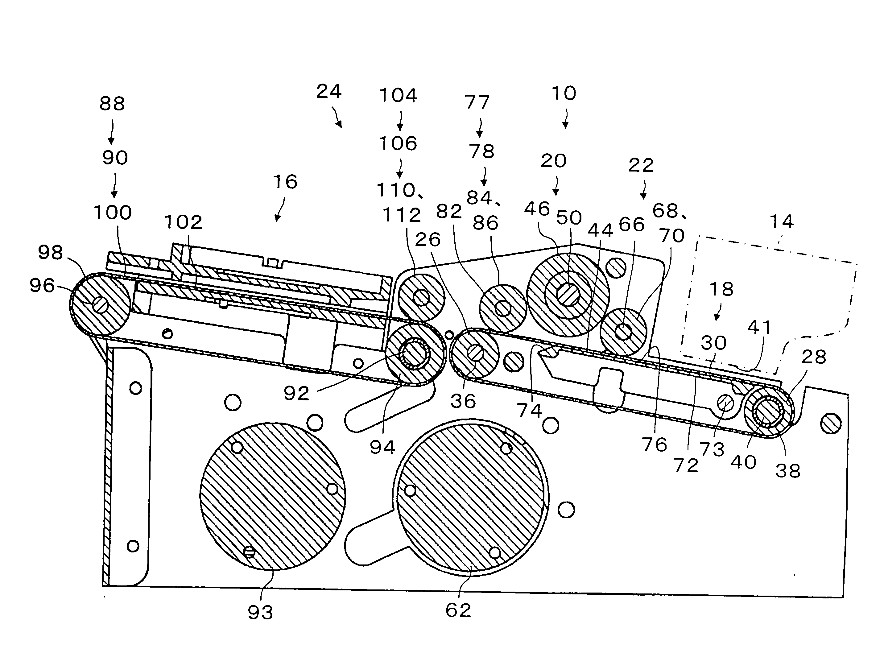 Belt-driven coin separating apparatus