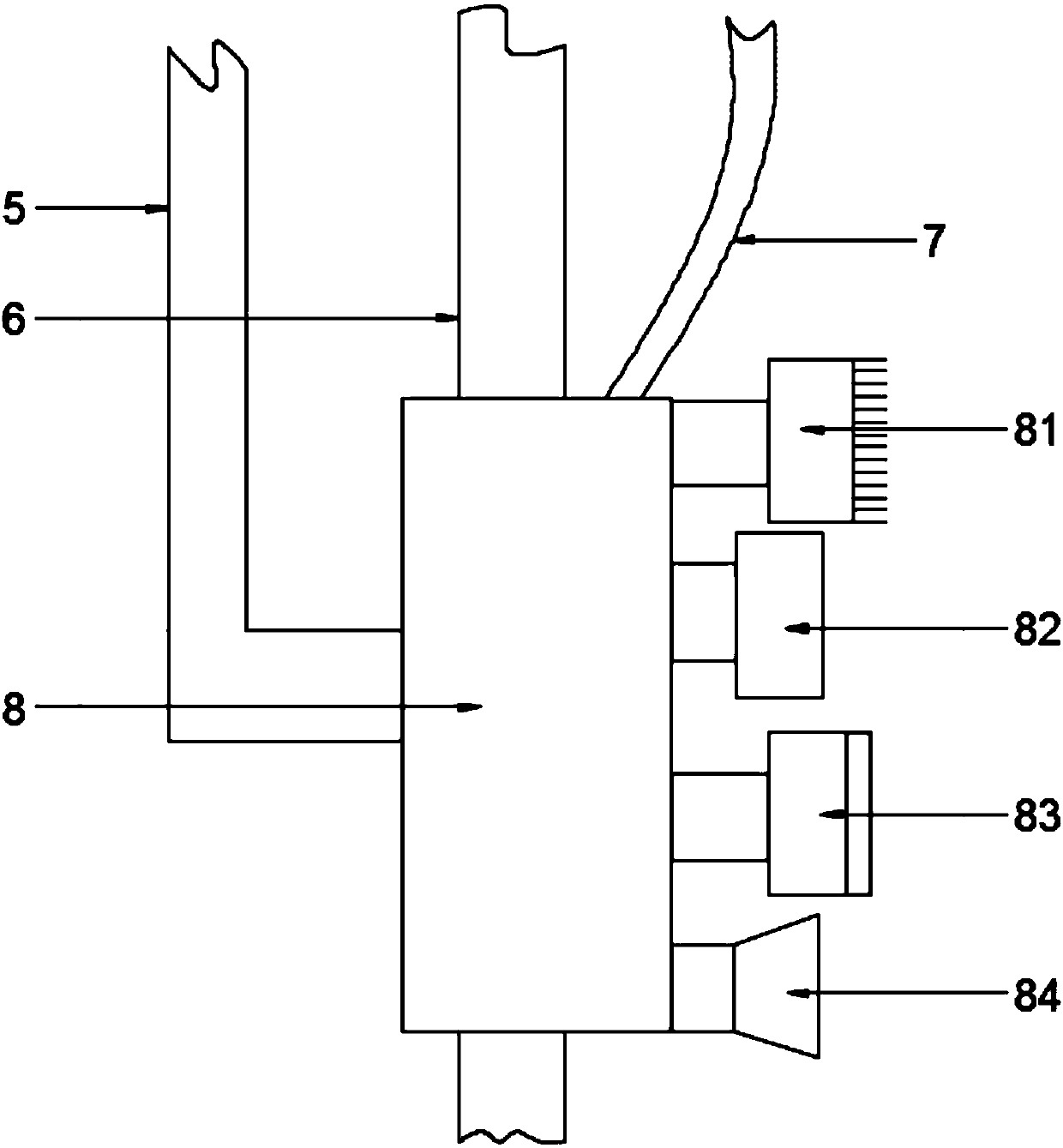 Rust removal maintenance device for bridge guardrails