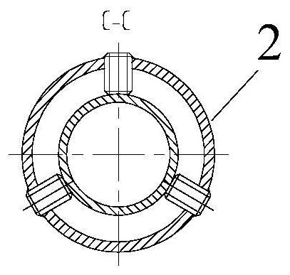 Machining method for double oil pipes of controllable-pitch propeller