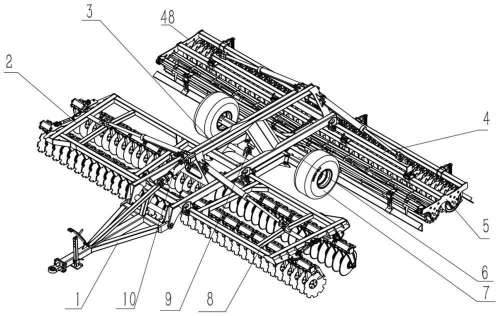 Combined land preparation machine