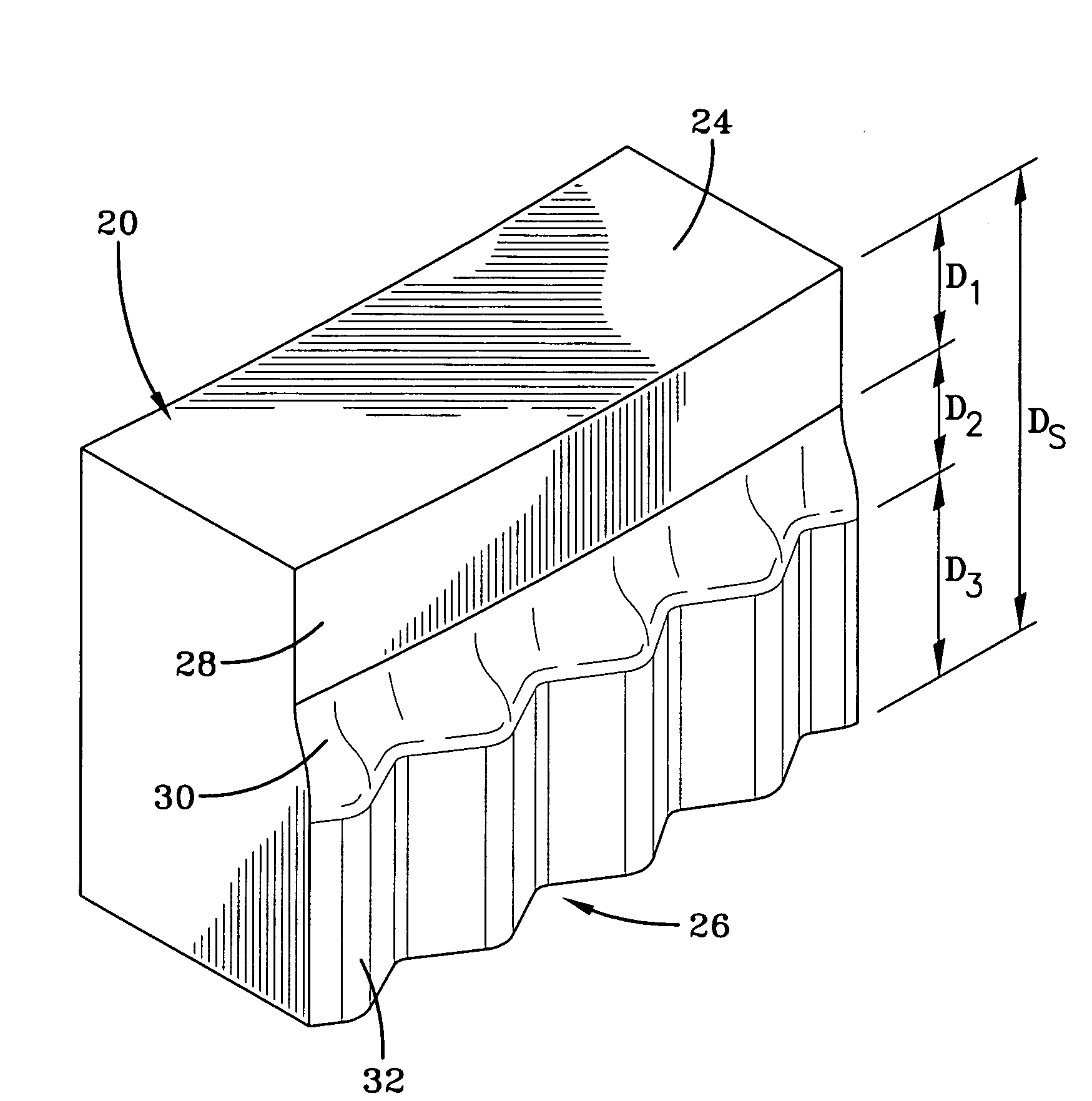 Pneumatic tire with tread siping