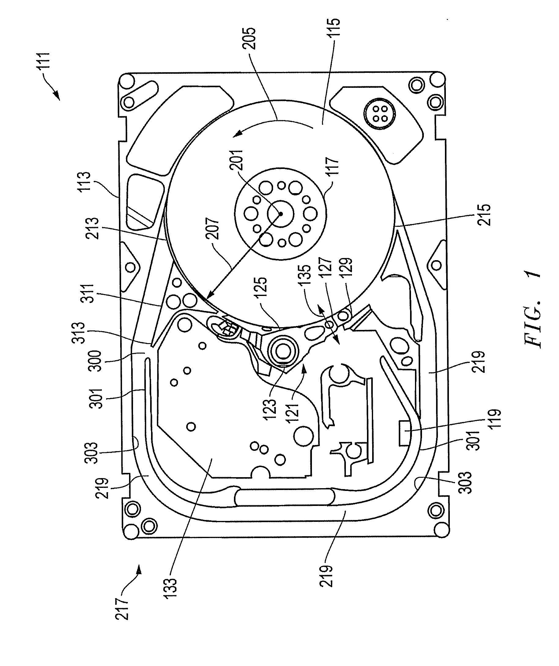 System, method and apparatus for wall slot in disk drive bypass channel for enhanced voice coil motor cooling