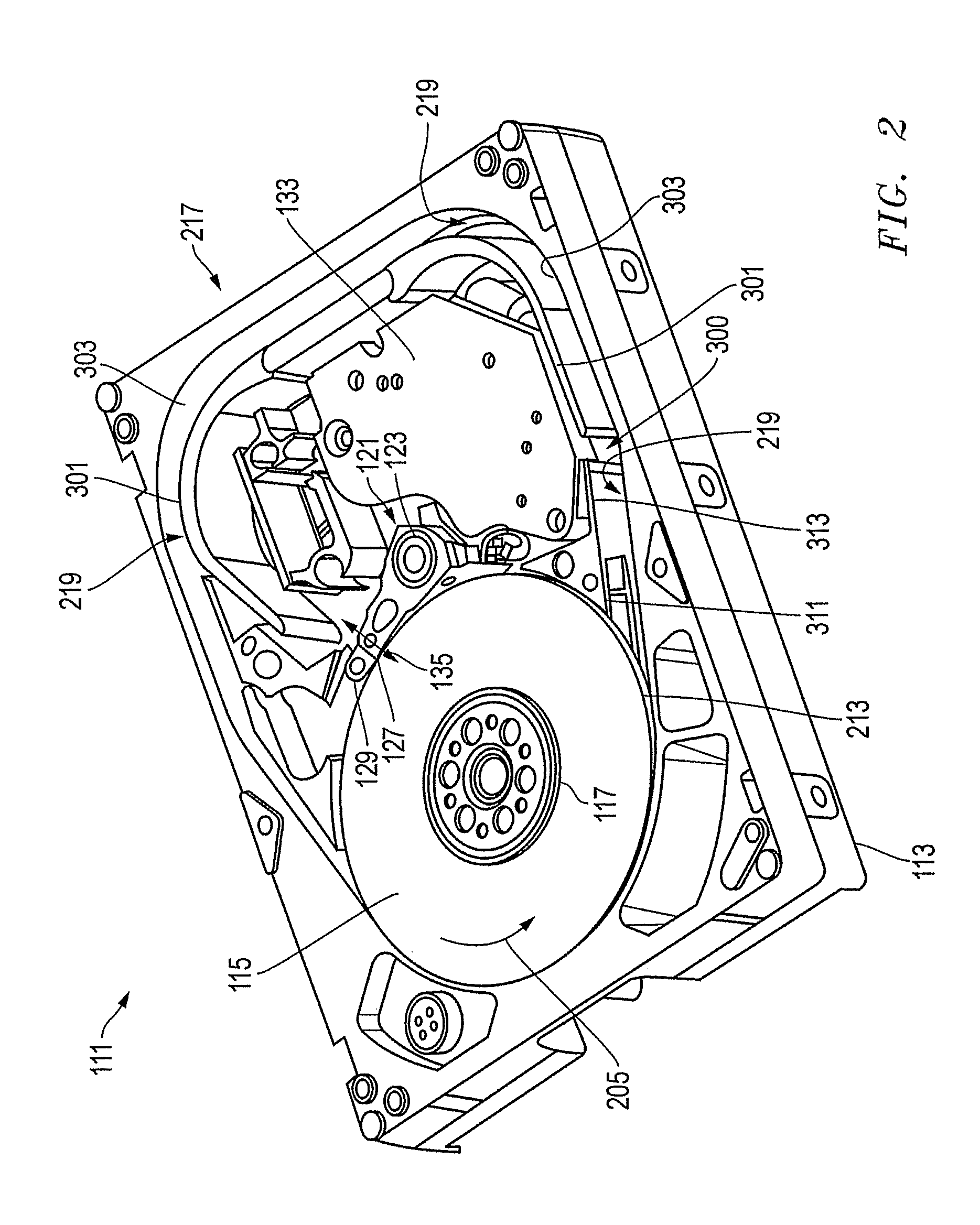 System, method and apparatus for wall slot in disk drive bypass channel for enhanced voice coil motor cooling