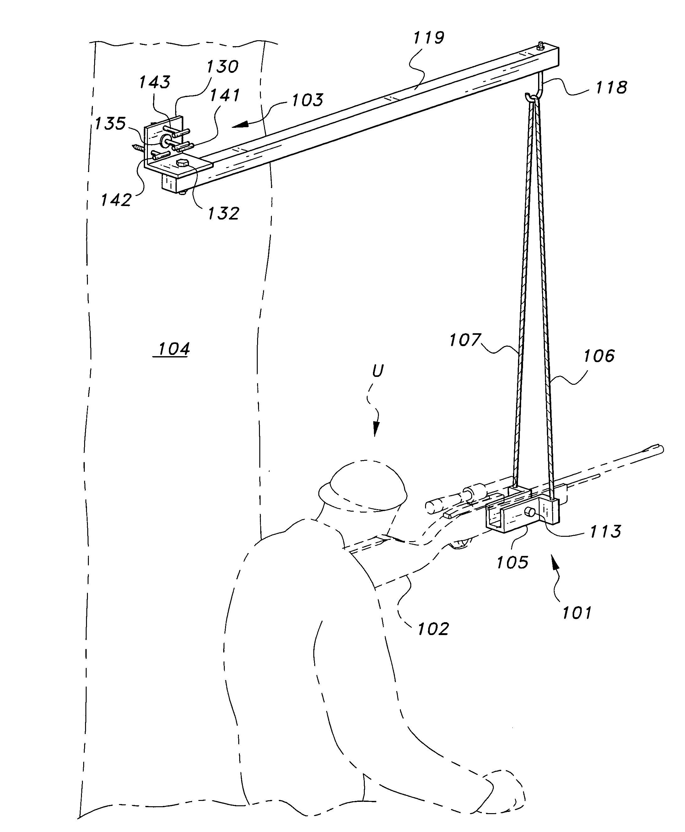 Suspended gun rest