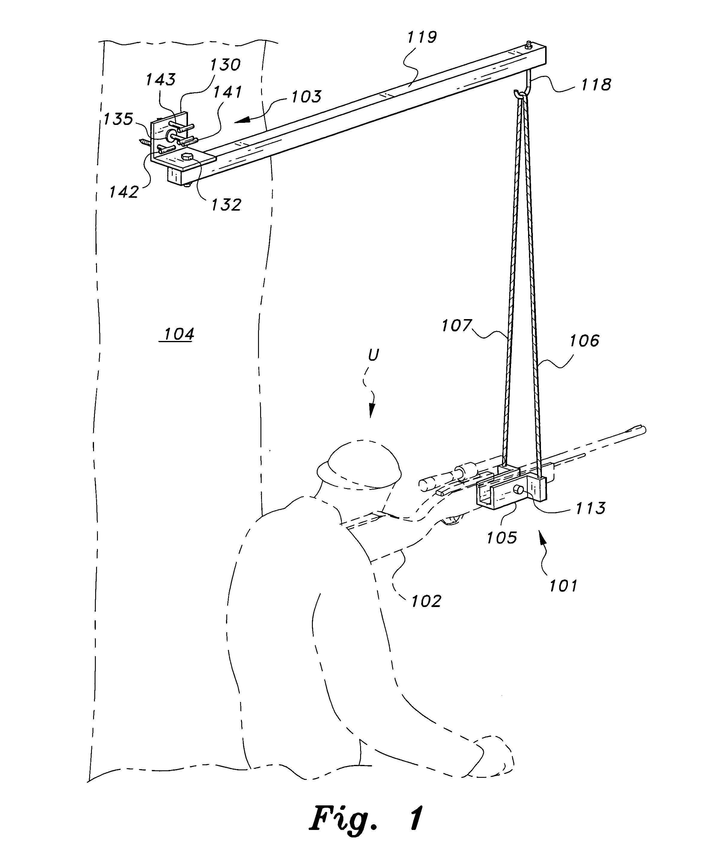 Suspended gun rest