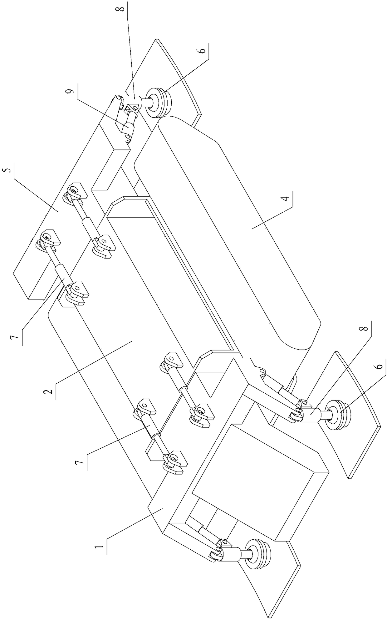 Submarine mining vehicle walking chassis and self-rescue method thereof