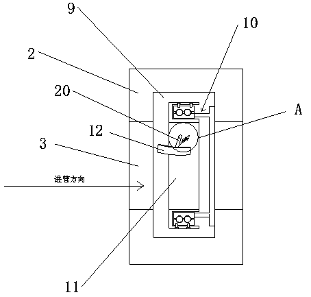 Steel pipe rust removal device