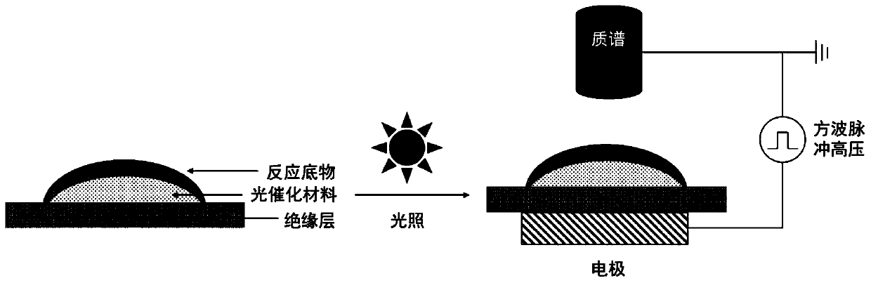 Array chip mass spectrometry analysis method of photoelectrochemical reaction intermediate