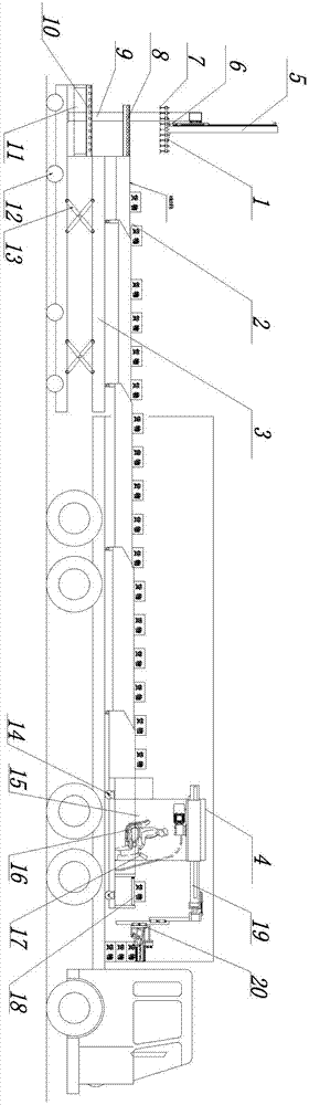 Automatic truck loading stacker crane