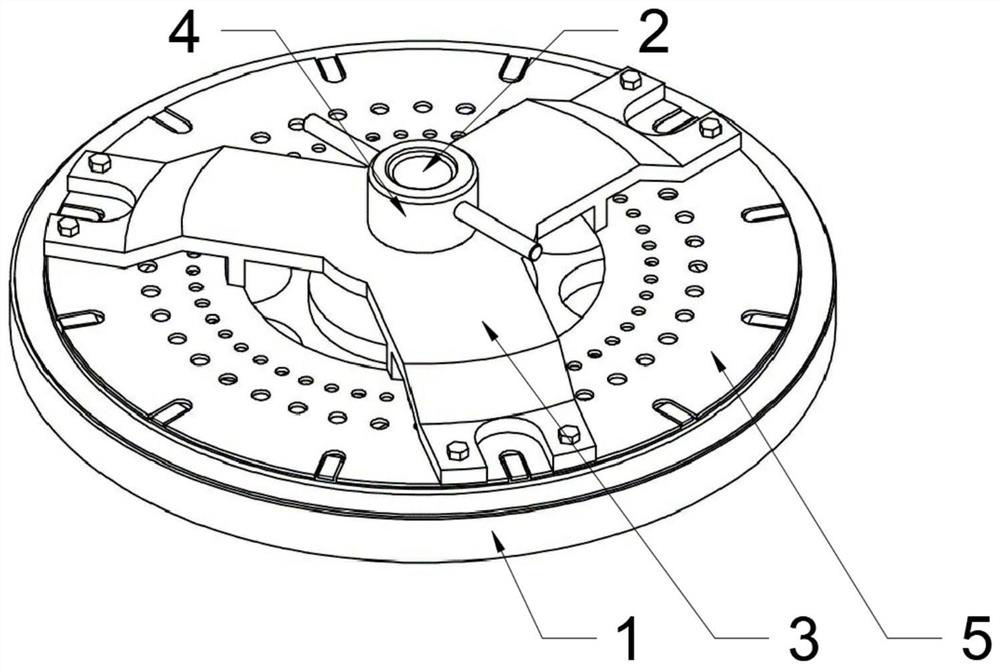 Welding tool for airflow plate and hook of turbojet engine