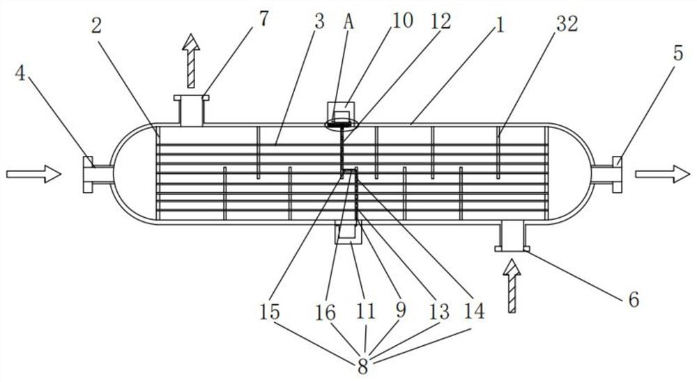 Backflushing shell-and-tube heat exchanger