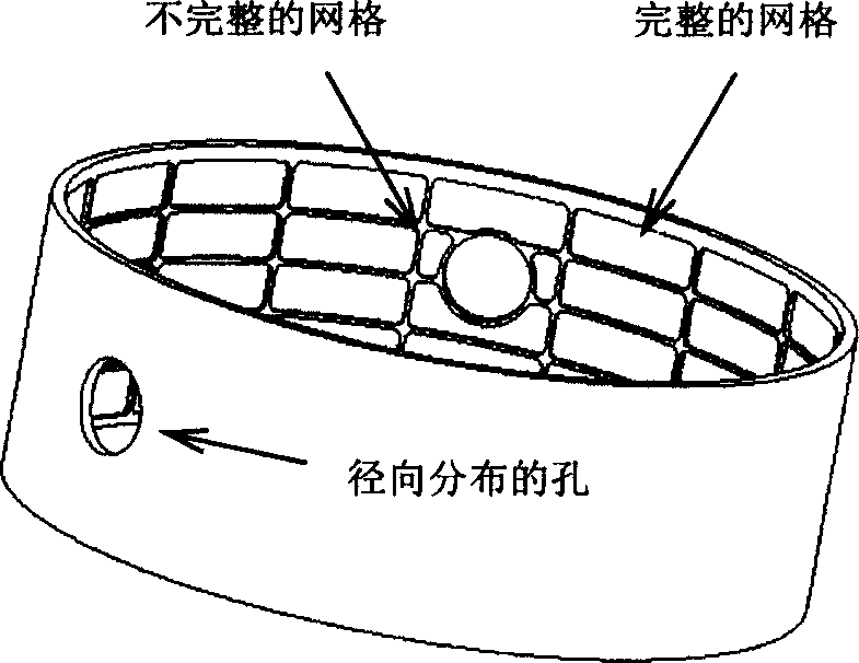 Fast automatic processing method utilized in lathe and milling machine for large thin wall part with cylindrical grids