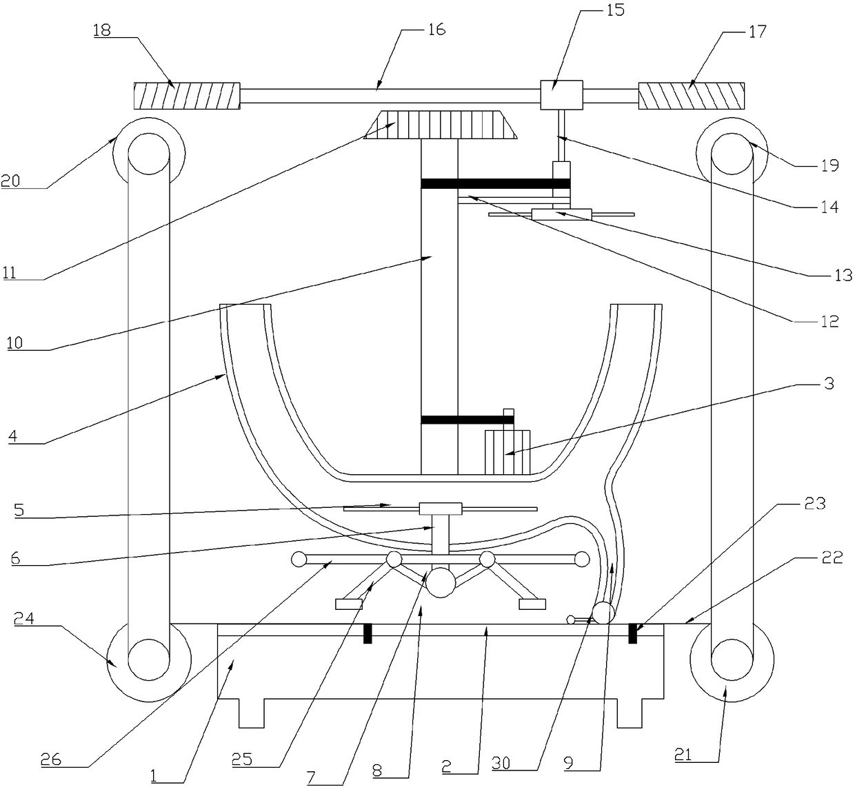 Plastic part processing device