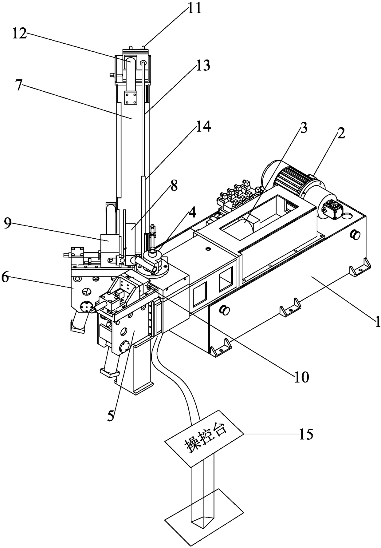 Equipment for machining elbow through explorator extruding