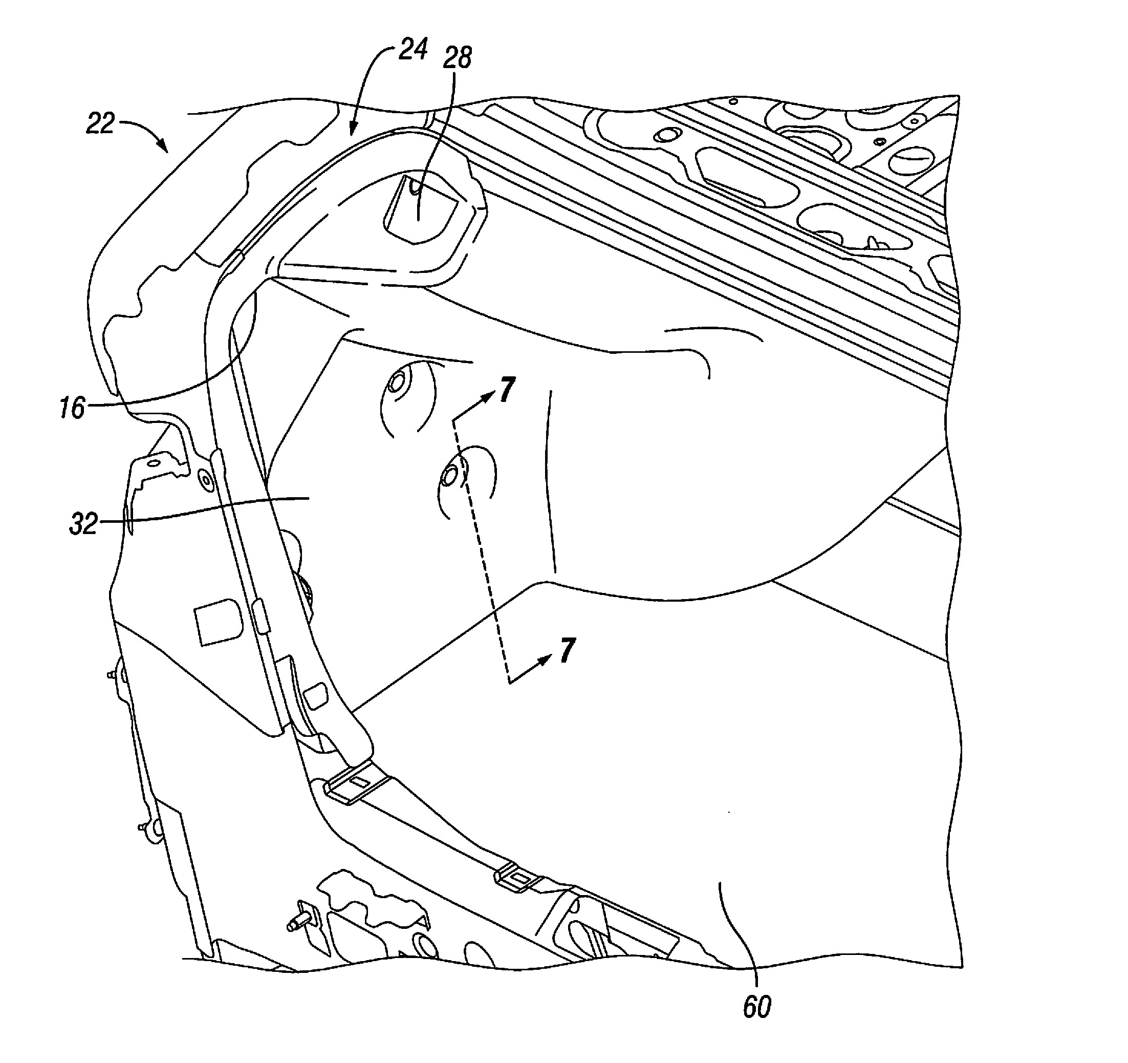 Vehicle noise reducing assembly