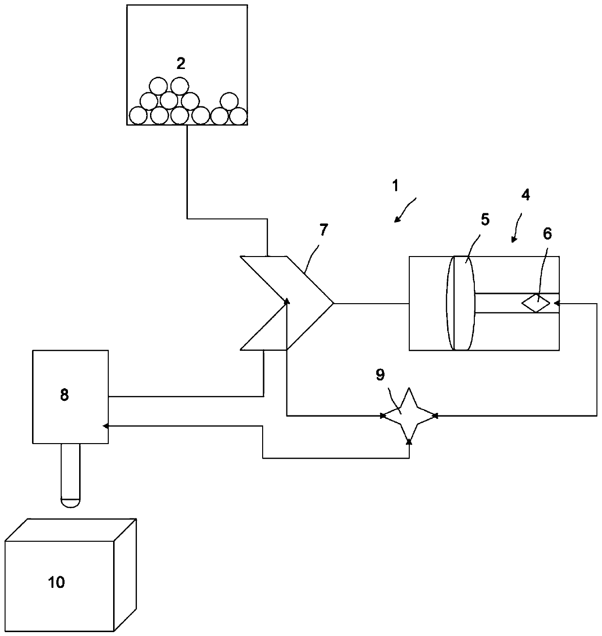 Device, system and method for filling packages with solid food product