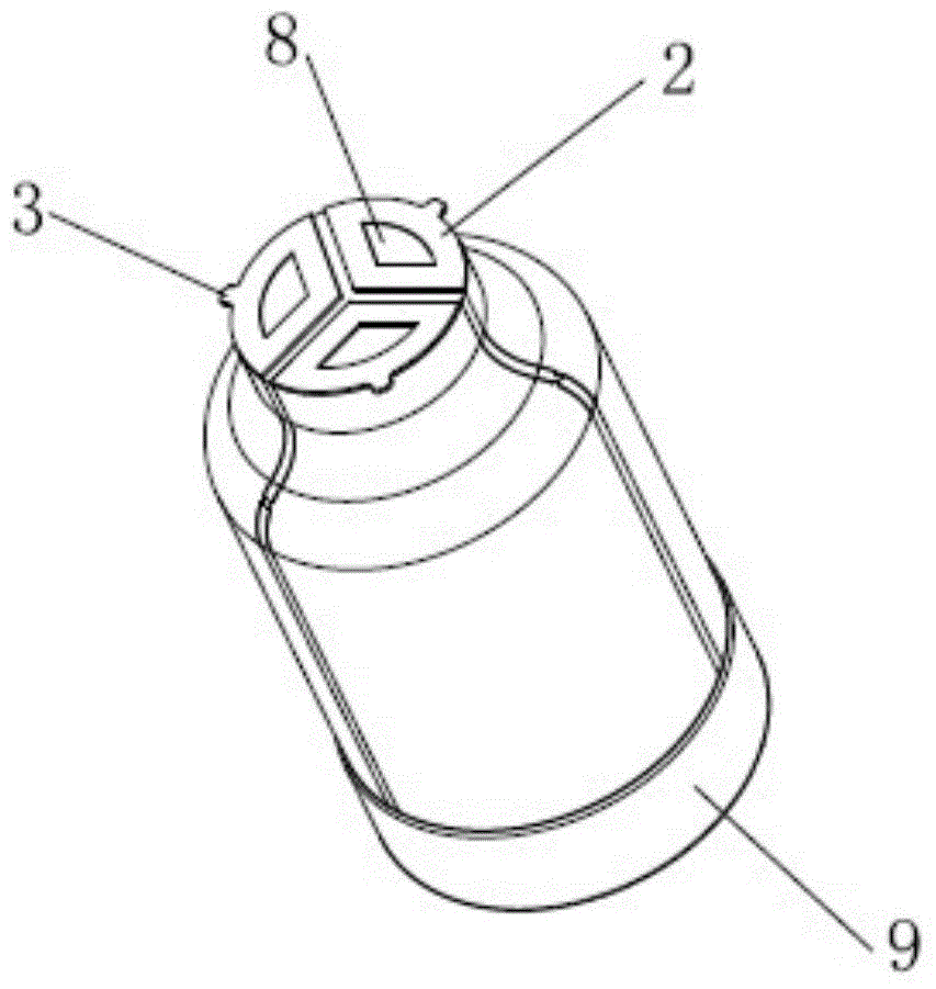 Combined bottle with base