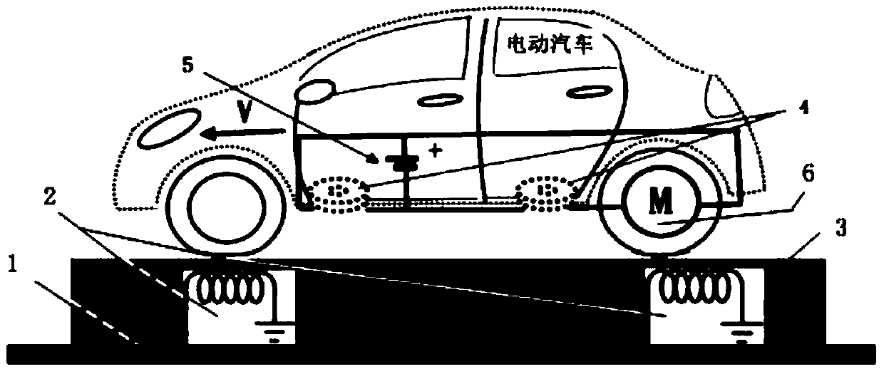 City lane realizing charging during driving of electric automobile