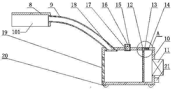 Handheld dust prevention type cutting device used in assembly type CF plate installation