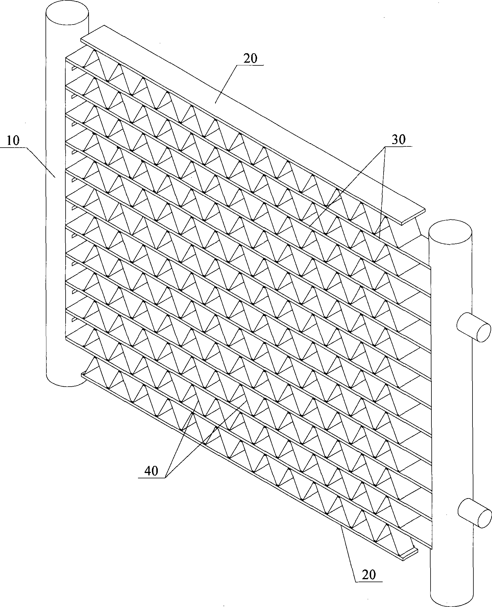 Profile plate used for heat exchanger and heat exchanger