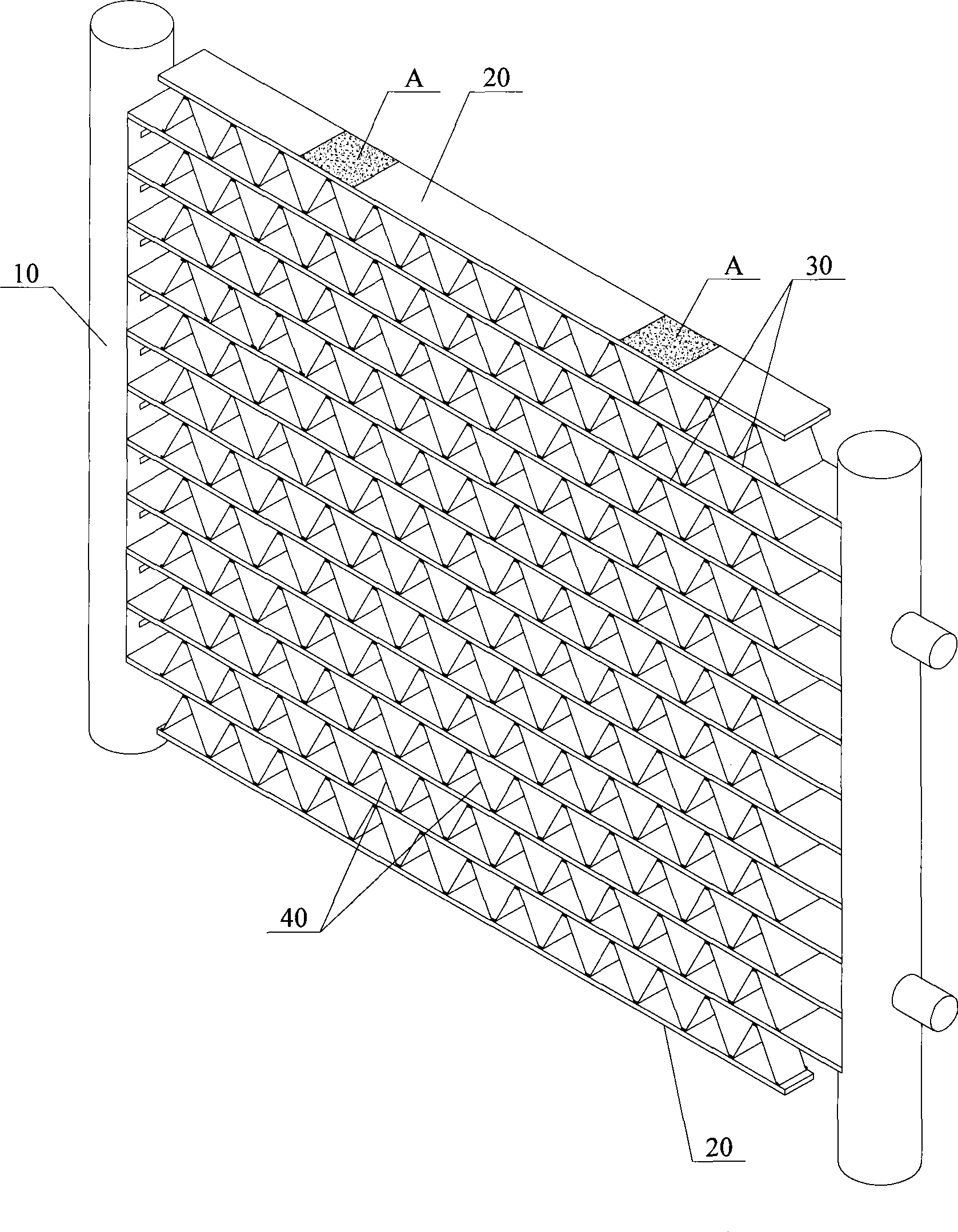 Profile plate used for heat exchanger and heat exchanger