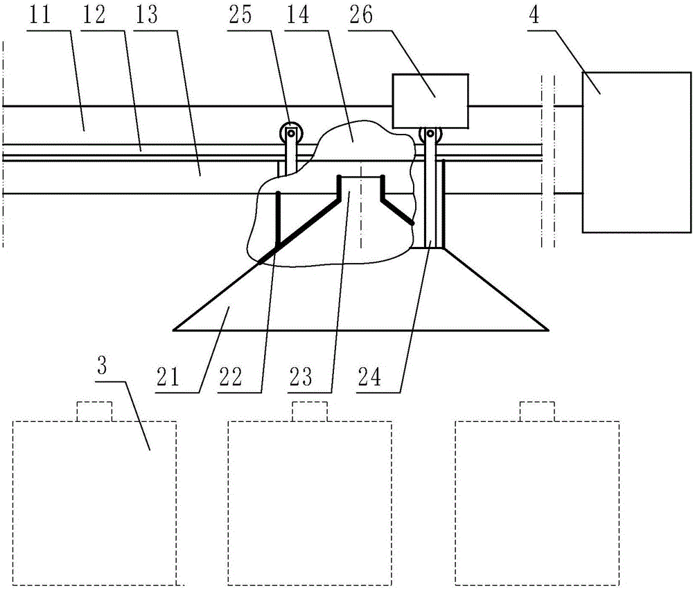 Smoke-removing apparatus for carbon disulfide production line and smoke-removing system formed by same