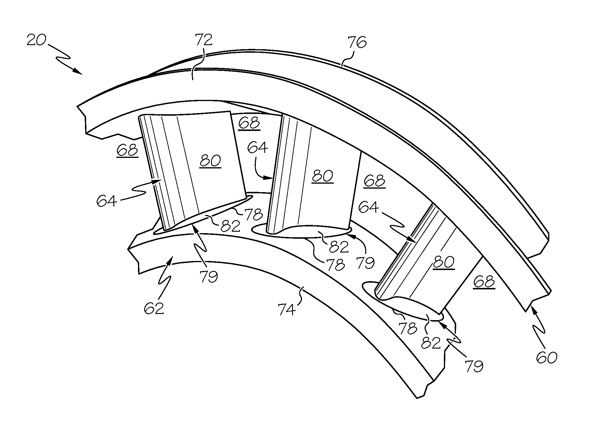 Turbine nozzles with slip joints impregnated by oxidation-resistant sealing material and methods for the production thereof