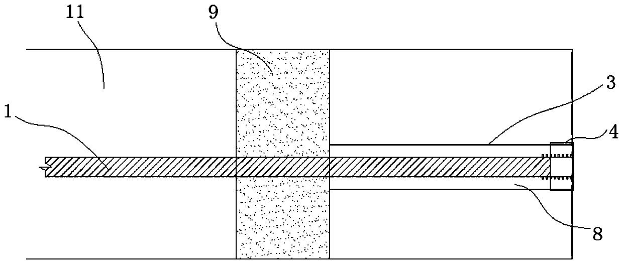 Gas tunnel system anchor rod and anchor rod detection safety construction method