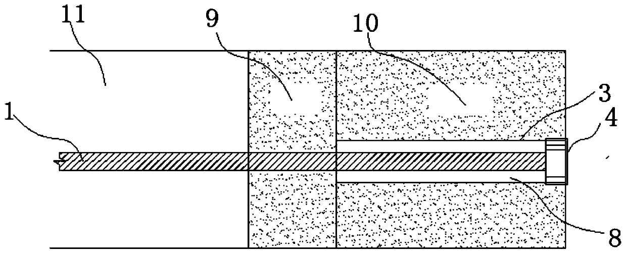 Gas tunnel system anchor rod and anchor rod detection safety construction method