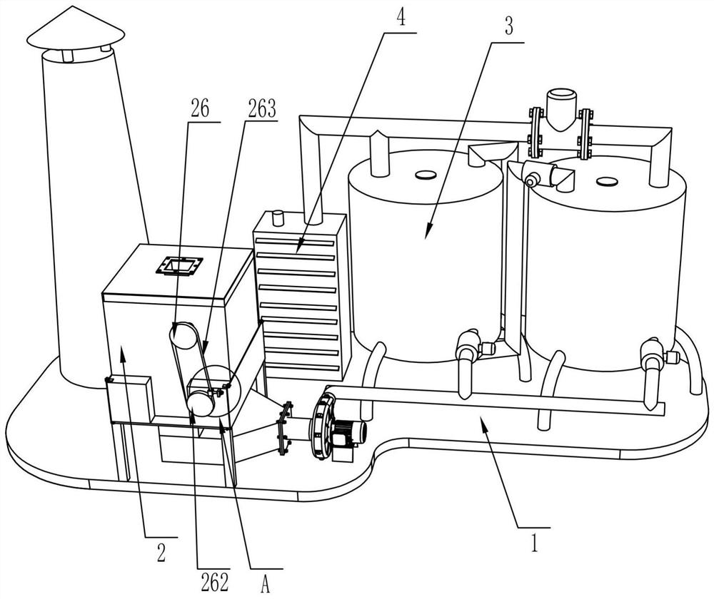 Chemical waste gas treatment and discharge device