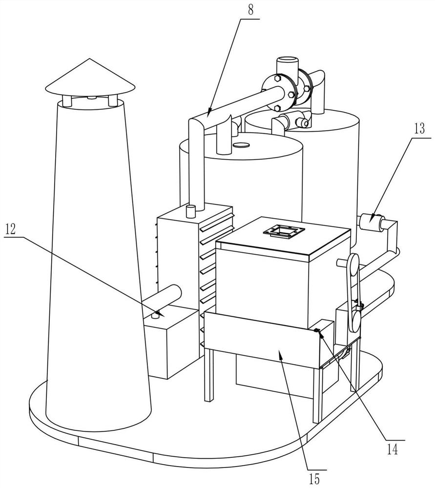 Chemical waste gas treatment and discharge device