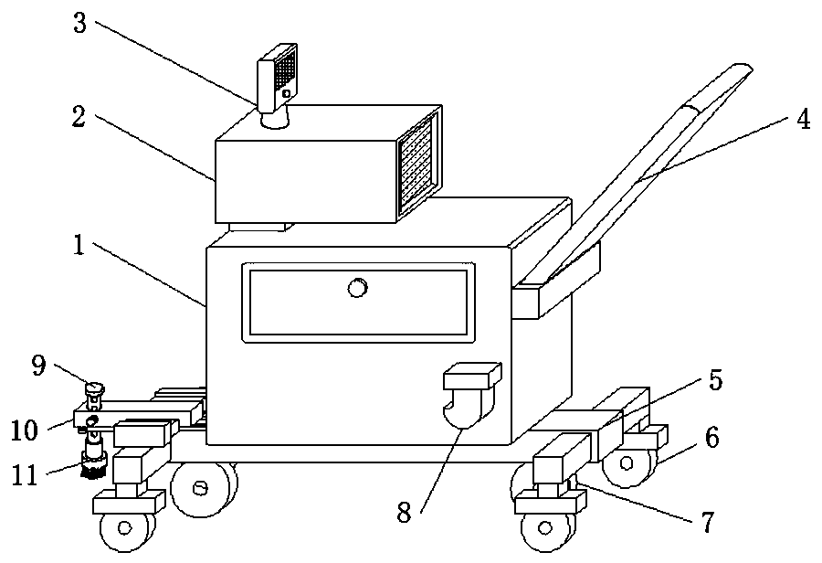 Cleaning device for steel rail flaw detector