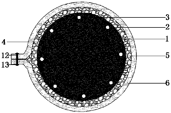 Composite pier anti-seismic reinforcement structure and construction method thereof