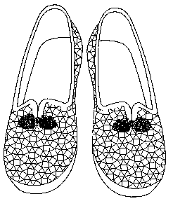 Round head flat bottom buckle cloth shoe manufacturing method