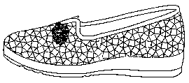 Round head flat bottom buckle cloth shoe manufacturing method