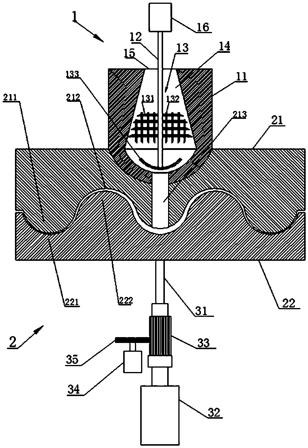 Corn particle crushing machine